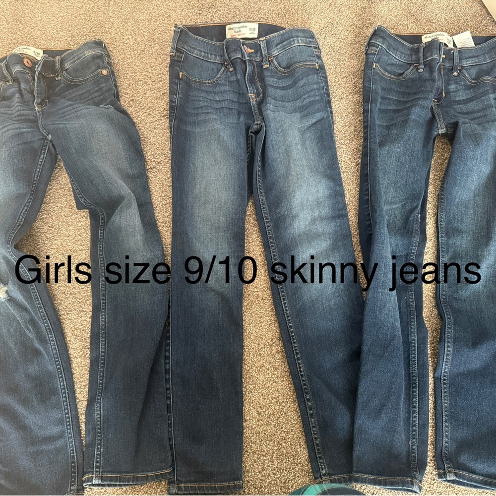 Girls Skinny Jeans - Dark Wash Blue